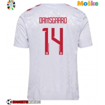 Moške Nogometnih dresov Danska Mikkel Damsgaard #14 Gostujoči EP 2024 Kratki rokavi